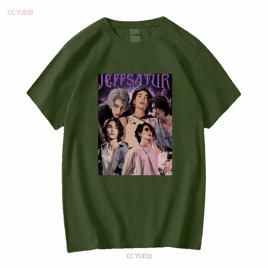 NWT Thai Singer Actor Jeff Satur Artist T Shirt long or short sleeves vintage Washed graphic homme streetwear Versatile Stylish