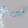 4M Laser Silver Moon Star Garland Home Room Hanging Ornaments Wedding Birthday Party Decoration Banner Baby Shower Supplies