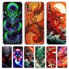 Dazzling Dragon Transparent Phone Case for Samsung Galaxy A16 A14 A12 A22 A24 A42 A02 A03S A06 A50 A70 A20 A30 A40 Soft TPU Bags