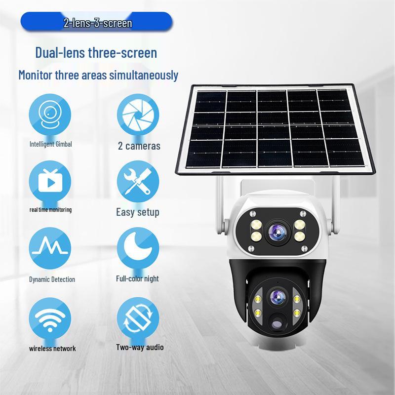V380Pro Dual-Lens 4G Solar HD Outdoor Camera