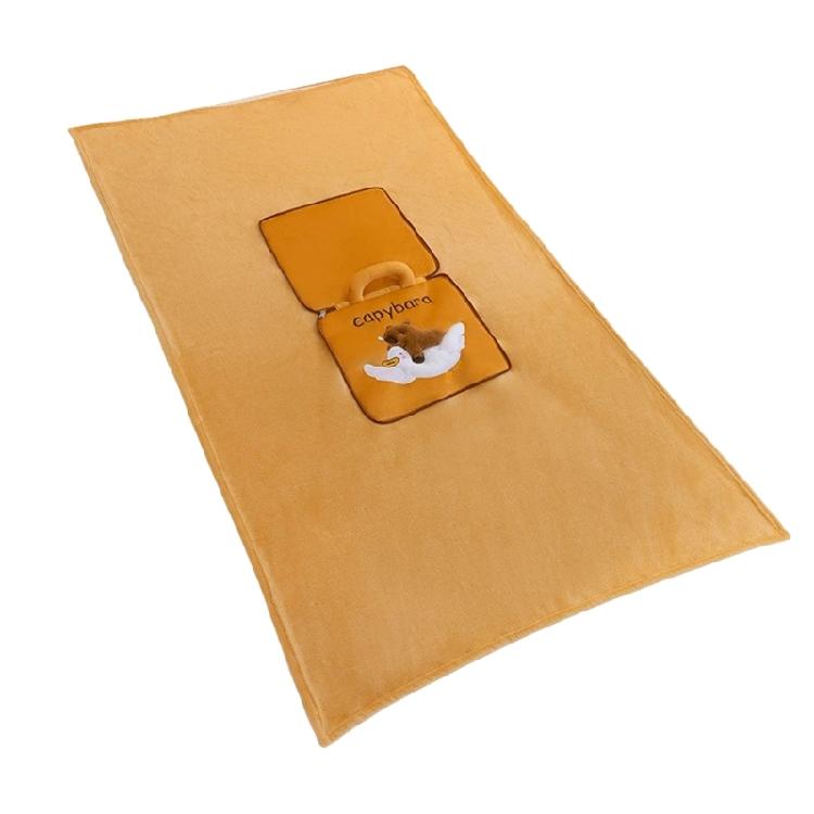 2 in 1 Capybaras Pillow Travel Blanket Folding Air Conditioning Blanket Car Interior Cushions Pillow Office Naping Quilts 1590₽