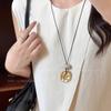 Korean simple irregular geometric necklace women's long adjustable sweater chain with accessories