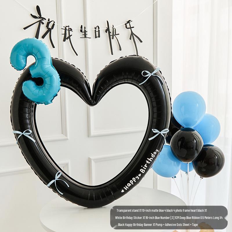 First Birthday Heart Photo Frame Balloon Decoration for Boys & Girls