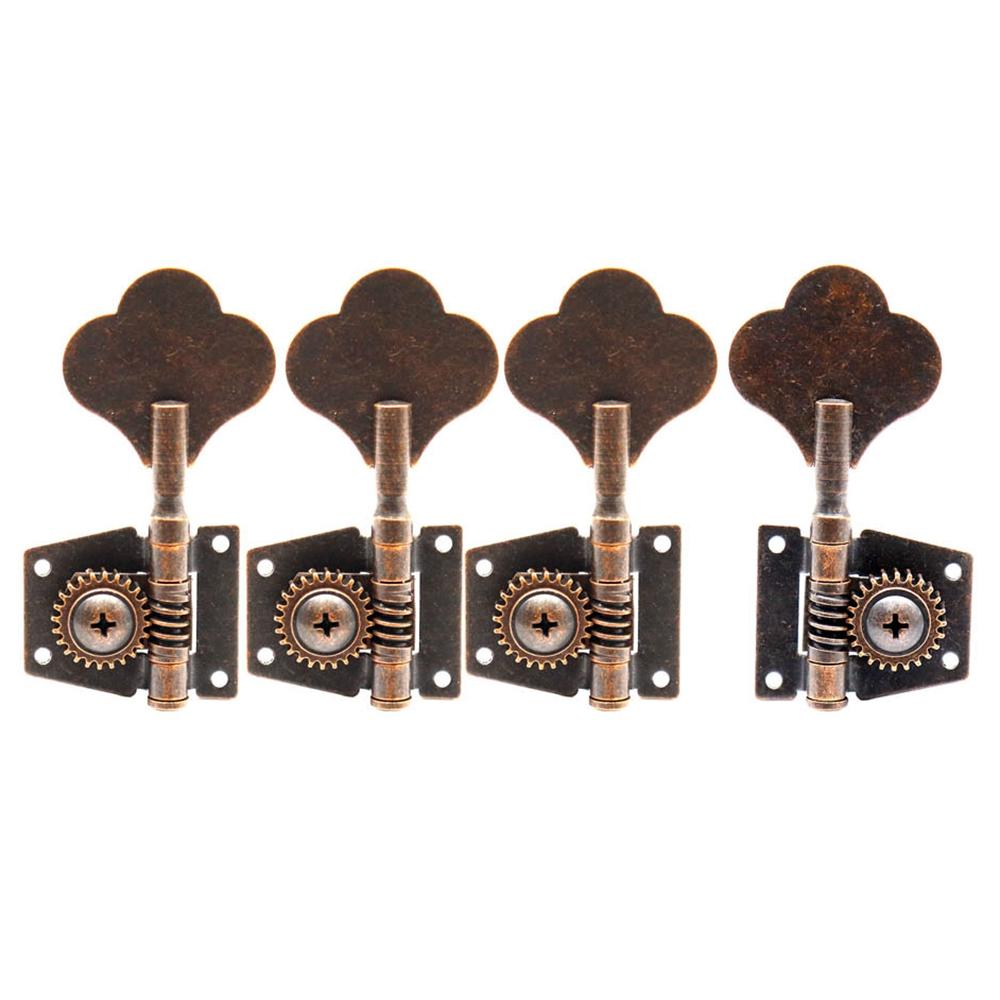 2L2R/4L/4R/1L3R/3L1R Open Gear Bass 4 String Tuners Tuning Pegs Keys Machine Heads For Bass Guitar Chrome Gold Black