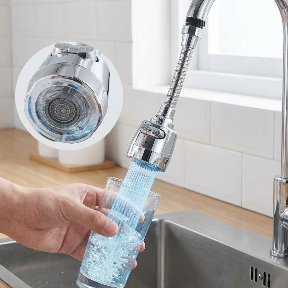 Adjustable Flow Universal Fit Tap Sprayer Booster Filter Type Water Filter Rotatable Extendable Water Saving Device Water Saving