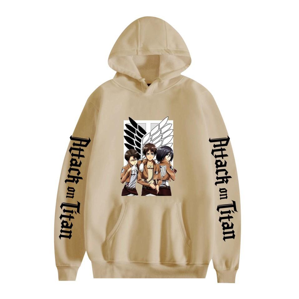 Attack on Titan Graphic Printing Hoodies Autumn Winter Fleece Streetwear Tops