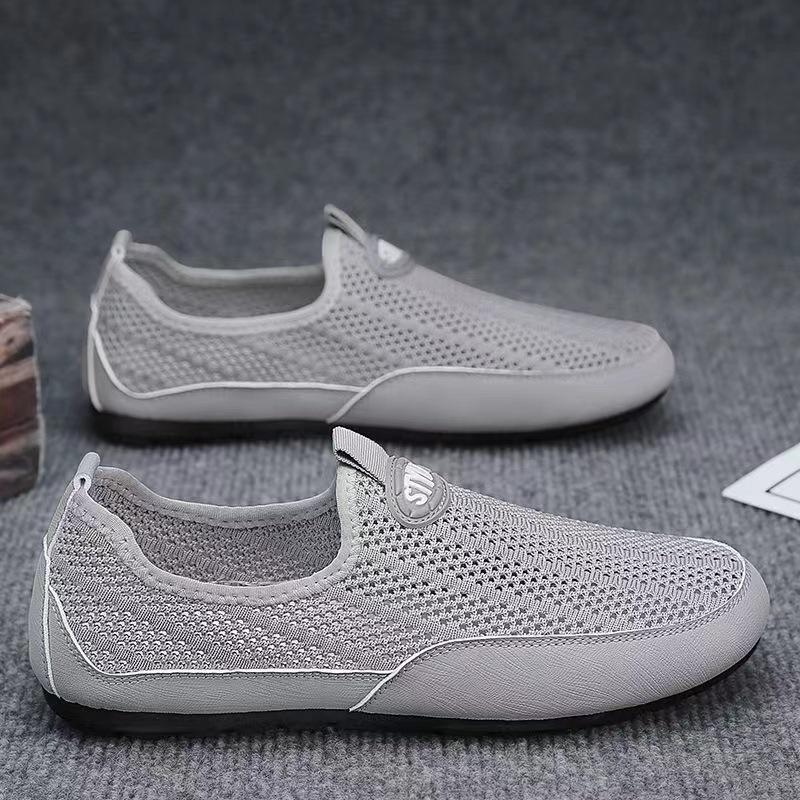 Men's Lightweight Breathable Flyknit Mesh Casual Shoes for Work and Driving