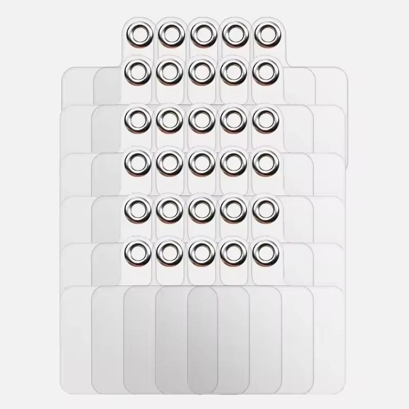 Universal Transparent Phone Tether Tab Cellphone Lanyard Straps Replacement Patches with Metal Ring Clear Hanging Cord Cards