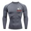 Men Compression Shirt for Workout Quick Dry Guts Print Top Breathable, Sweat Absorbing Tight Fit Fitness T-Shirt SweatResistant