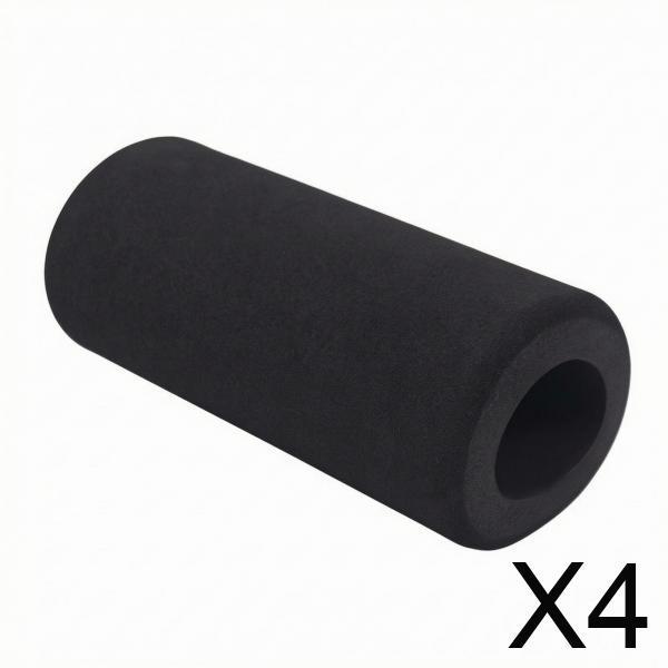 2 Black Padded Rubber Covers, Padding for Fitness Equipment