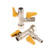 3 Way Diverter Valve Switch Brass Water Diverter Shower Head Shut-Off Valve Valve Hose Connector Water Hose Adapter