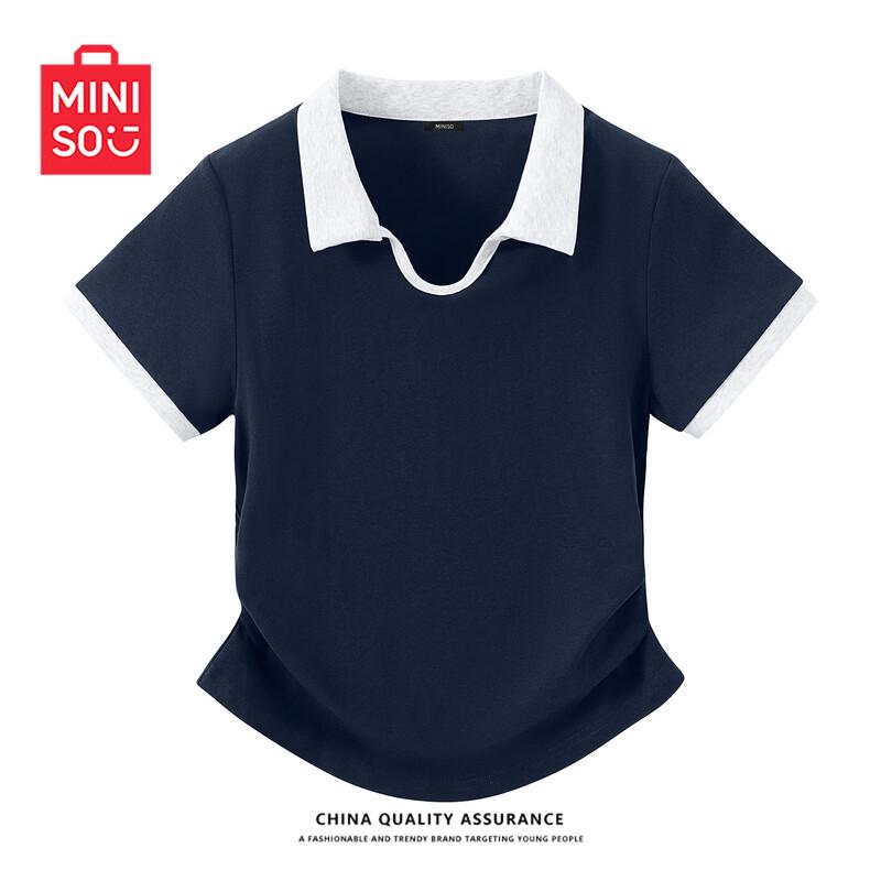 MINISO Women's Slim Fit Polo T-Shirt