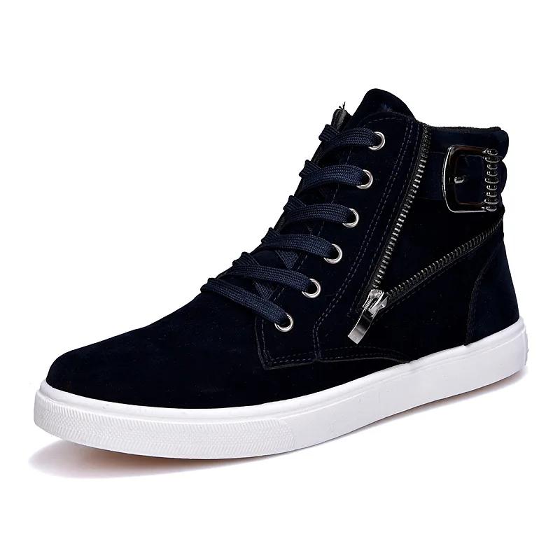 Fashion Men's sneakers High Top Male Sports Boots Frosted Suede Comfortable Casual Sneakers for Men Retro Style Male Shoes tenis hombres