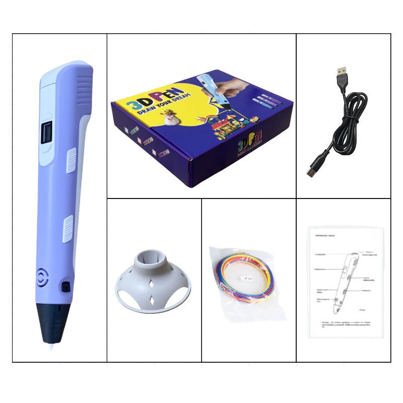 3D Printing Pen for Children s Educational DIY Art & Graffiti Creations USB English Version синий