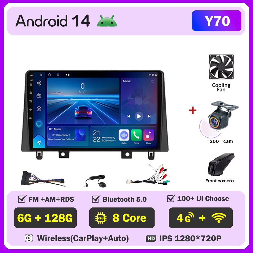 Android 14 Radio For JAC Refine S3 2017 2018 - 2019 Car Multimedia Video Player GPS Navigation  Intelligent Car Systems  5G Wifi