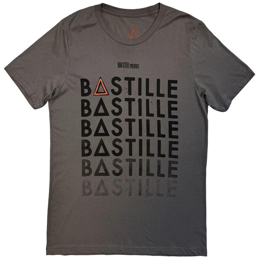 Bastille Repeat Logo Licensed Tshirt Unisexs L