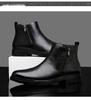 Men's Plus Size Retro Leather Boots with Side Zipper - Breathable, Round Toe, Low Heel Martin Style