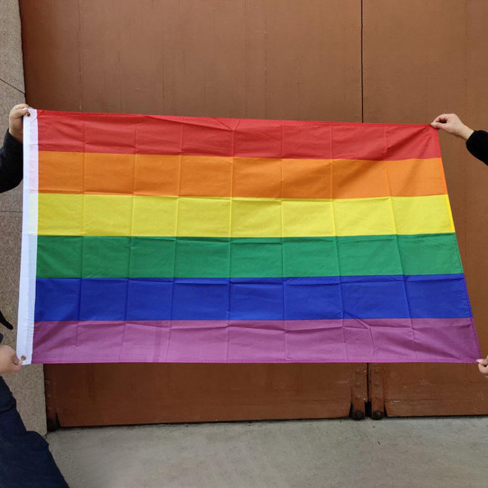 60x90cm Visící vlajkový banner LGBTQ+ Gay Pride Banner Pruhovaná vlajka Gay Pride pro Intersex komunitu Intersex Progress Bisexual