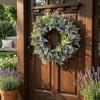 Realistic Spring Door Wreath Lifelike Door Hanging Wreath Lavender Wreath  Indoor Outdoor