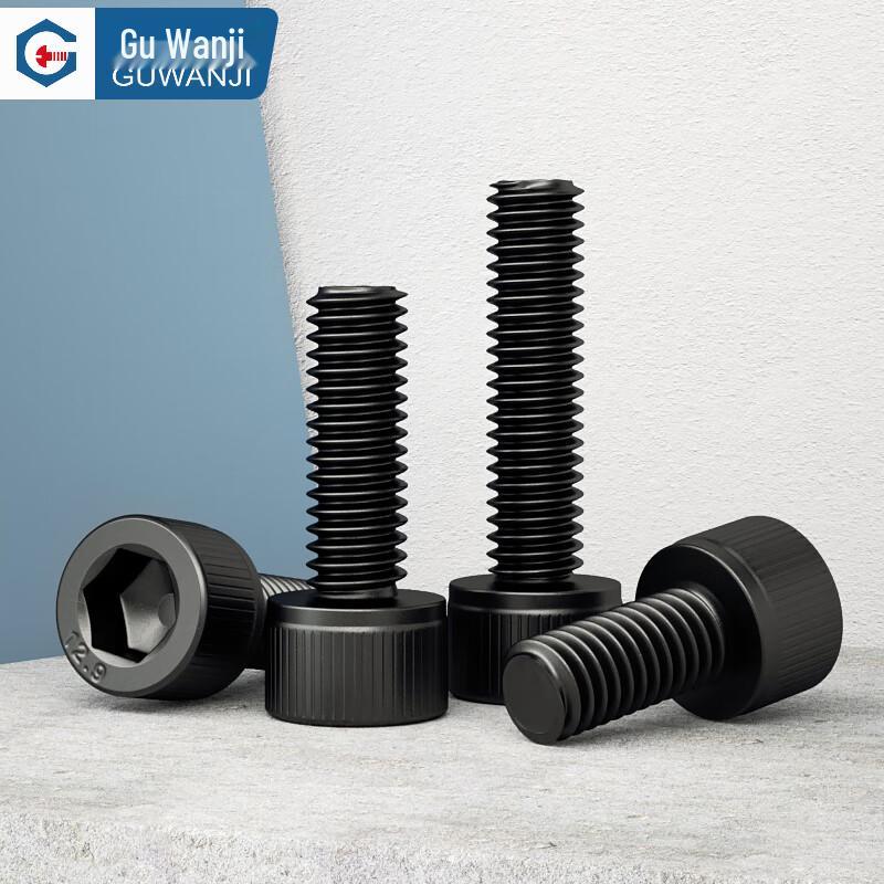 GUWANJI Grade 12.9 Blackened Alloy Steel Hex Socket Cap Screws