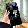 Für Realme GT7 5G Hülle Luxus Malerei Cover Gehärtetes Glas Handyhülle Für Realme GT 7 Fundas Harte PC Stoßfeste Schale Bumper