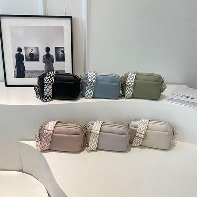 Bolsa de Mão de Couro PU Para Mulheres Bolsa Transversal Para Deslocamento Diário Multi Compartimentos Zíper Bolsa de Ombro Mensageiro KTY