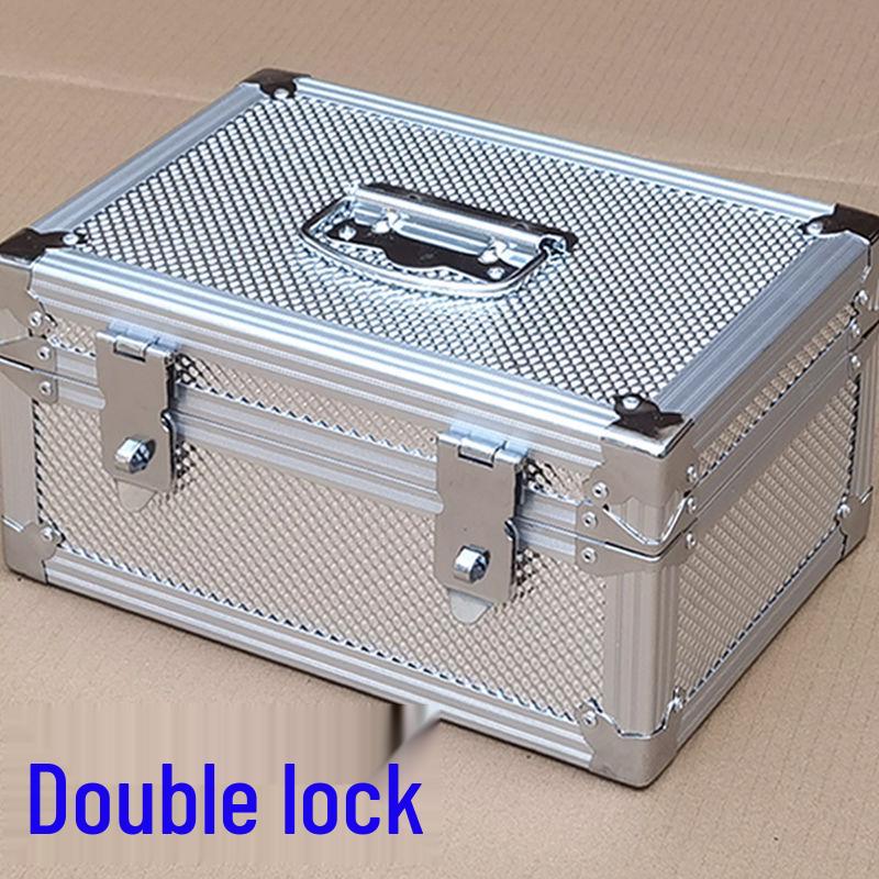 Große verschließbare Aufbewahrungsbox aus Aluminiumlegierung für Geld und Dokumente