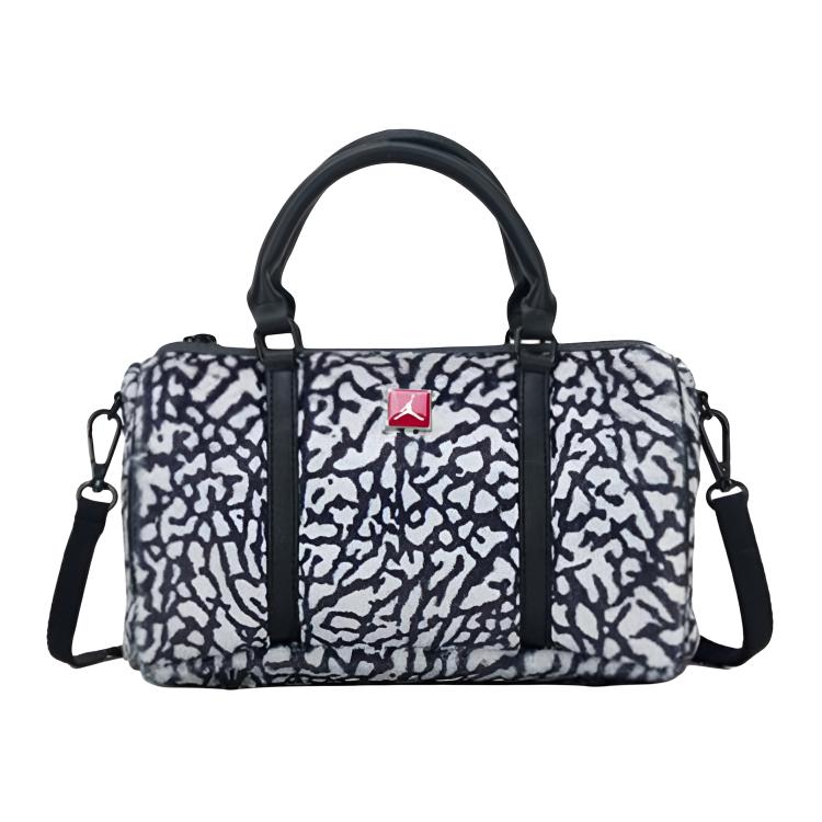 

Jordan Logo Zipper Bowling Bag Unisex Bags Black White JD2543015AD-001 Black White