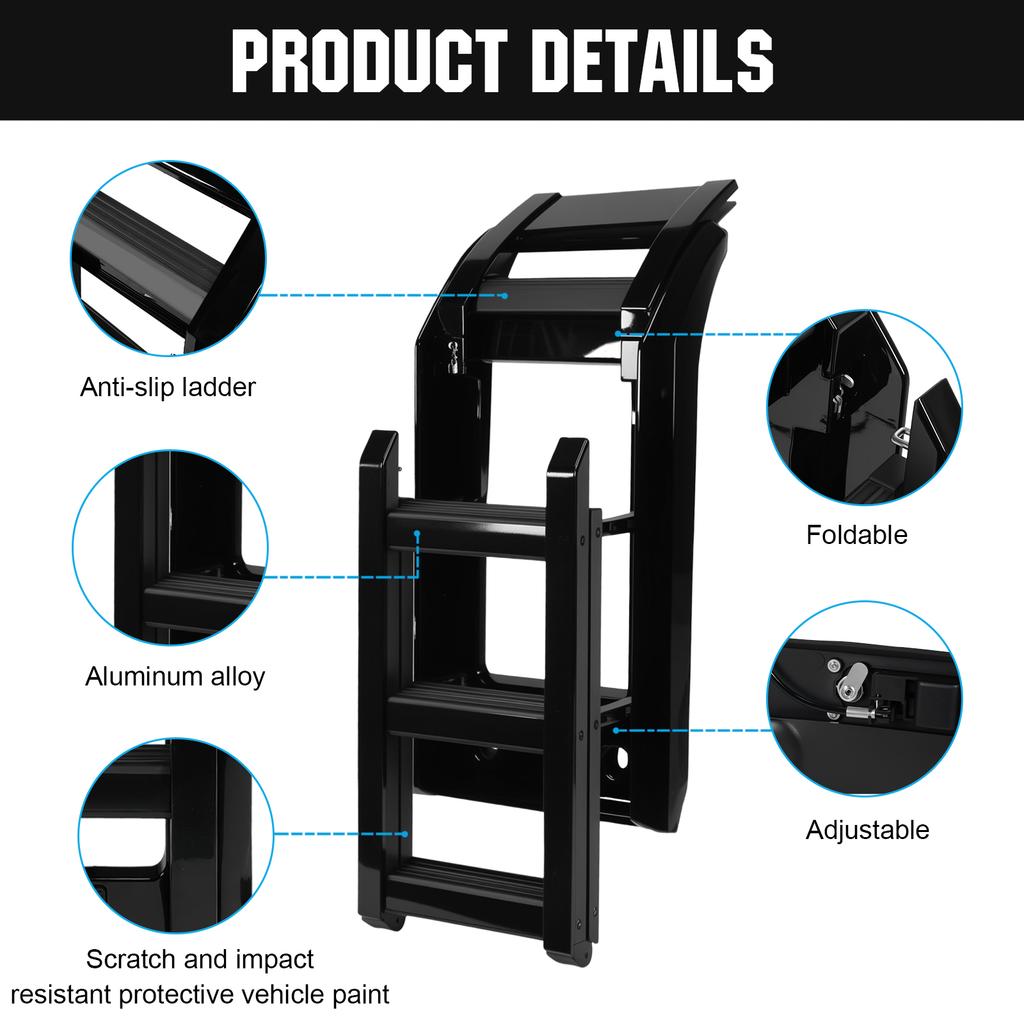 Car Ladder Roof Racks for Land Rover Defender 90 110 130 L663 2020-2024  Aluminum Alloy Side Ladder Deployable Side Ladder f