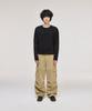 SIGNATURE Crop Rolling Round Knit [Black]