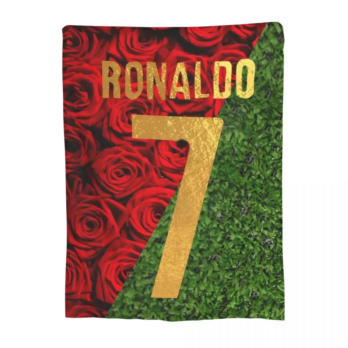 

Cozy Cr7 Football Soccer Cristianos Blanket Merch Home Decorative Cr7 Throw Blankets Lightweight Thin Flannel for Couch 50x60in