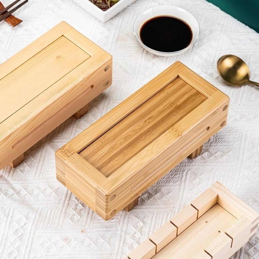 Kitchen Tool Wooden Sushi Press Mold Rectangular Portable Thousand Layer Sushi Mold Flat Press Sushi Press Maker Kitchen