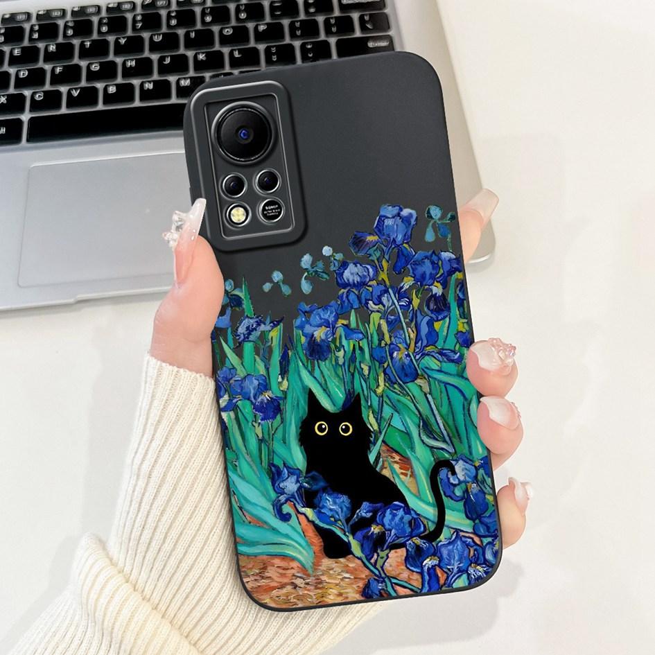 For Infinix Hot 11s NFC Case Cover Soft TPU Silicone Flower Painted Shockproof Cover For Infinix Hot 11s Hot11s NFC X6812 Fundas
