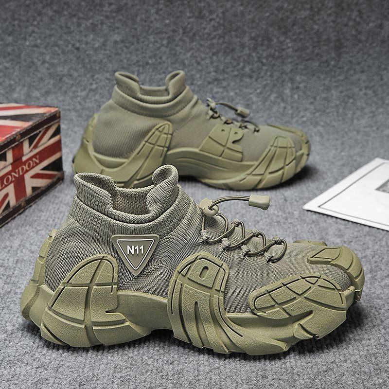 Mode Hohe Qualität Herrenschuhe 2025 Neue Sommer Atmungsaktives Mesh Plateau-Sneaker für Herren Outdoor-Sport Freizeit Socken Trendschuhe Herren