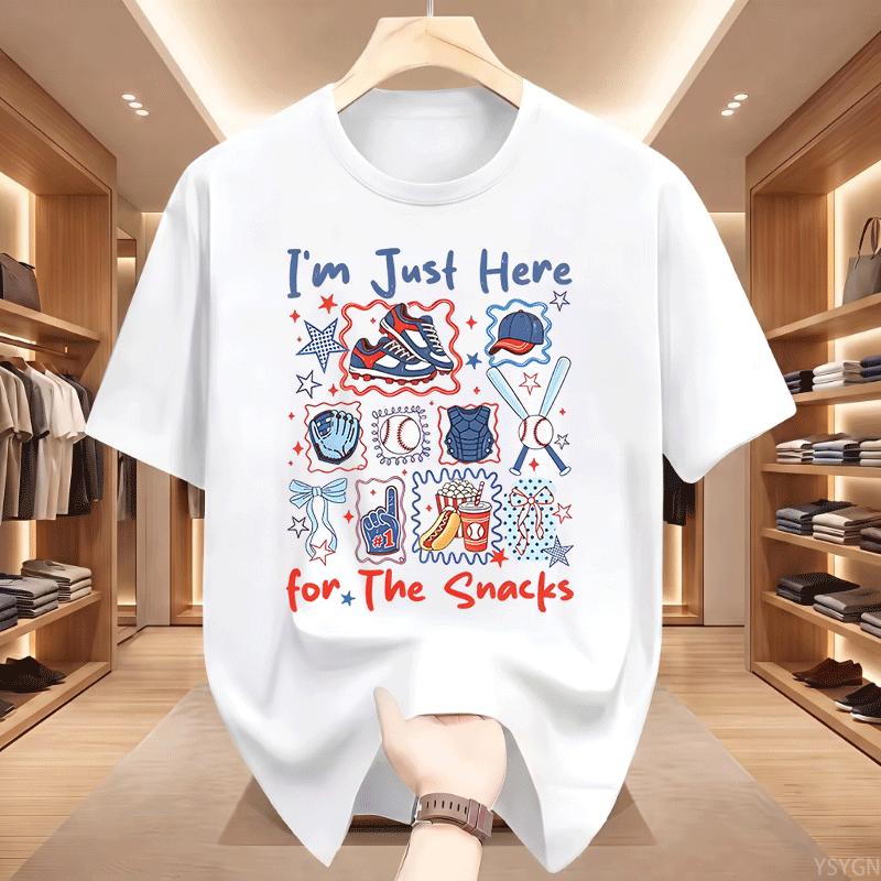Baseball Snack Tshirt Funny Game Day Tee Cute Sporty Outfit Unisex Unisex Mom Gift Casual Cotton Short Sleeve Printed T Shirts