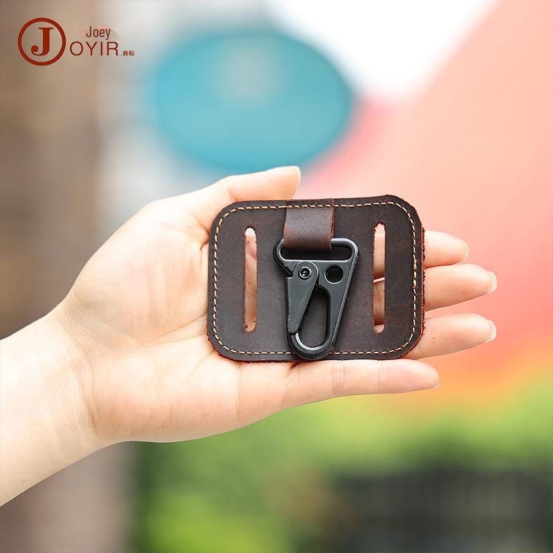 

Брелок для ключей Crazy Horse из кожи Eagle Beak, пряжка для ремня автомобиля - брелок ручной работы из натуральной кожи для мужчин K200 коричневый