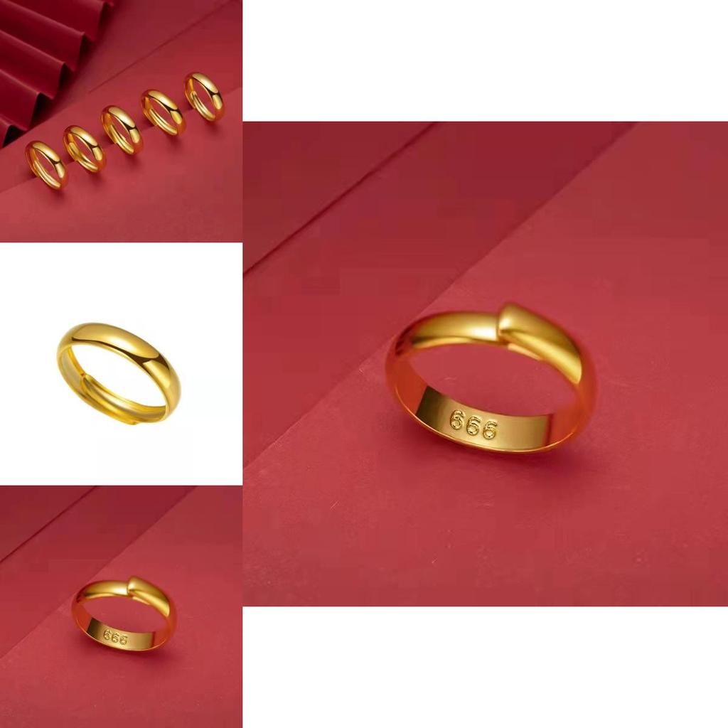Beautifully Crafted Gold Plated Couples Adjustable Ring Simple And Elegant For All Day Wear
