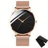 Fashion Ultra Thin Watches Simple Men Business Stainless Steel Mesh Belt Quartz Wrist Watch Men Gift