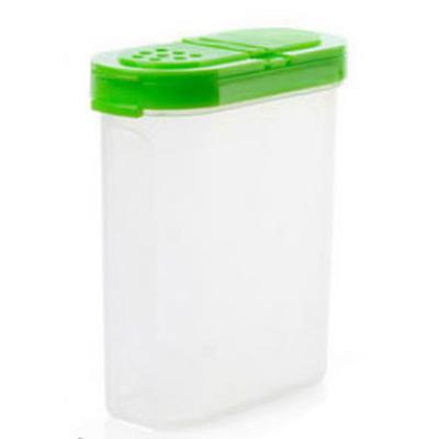 Plast Tvättbar Återanvändbar Kryddlåda Fodral med Lock för Kryddförvaring 250ml(Grön)