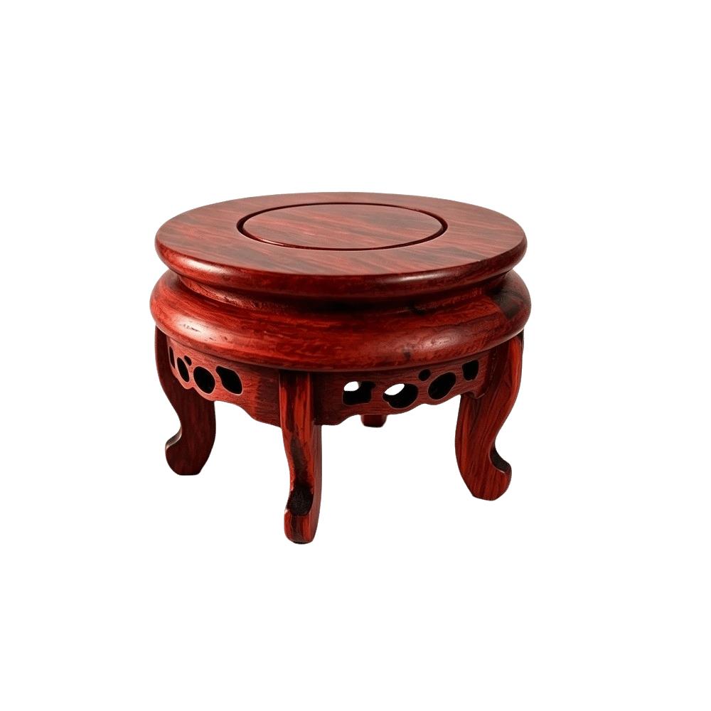 9.5cm Display Stand Base Round Wooden Bonsai Stand Vintage Wooden Display Pedestal  Patio Balcony