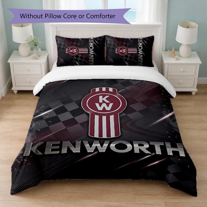 Set Biancheria da Letto Kenworth Stampa 3 Pezzi Copripiumino con Due Federe Biancheria da Letto Morbida per Camera da Letto Domestica