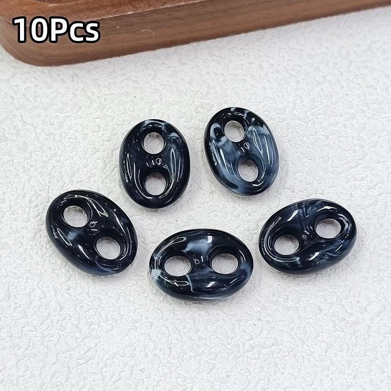 10Pcs 24X17Mm Colorful Acrylic Geometric Beads Diy Necklace Bracelet Garment Bag Accessory Clasp Material