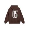 Li Ning Bad Five Letter And Number Print Loose Pullover Hoodie Unisex Hoodies Milk-Coffee-Brown AWDSH75-4