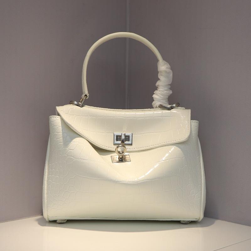 25 New Rodeo Crocodile Pattern Lock Bag With High-end Feel Large Capacity Tote Genuine Leather Shoulder Crossbody
