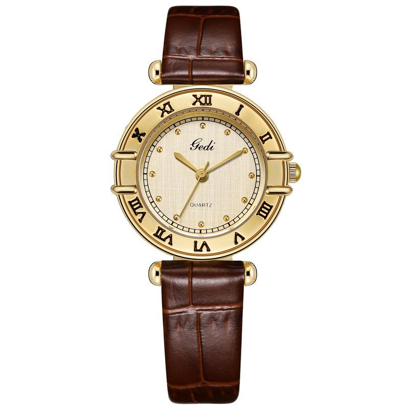 

High-End Medieval Women S Watch Niche Cloth Disc Quartz Watch Women S High-End Retro Roman Watch