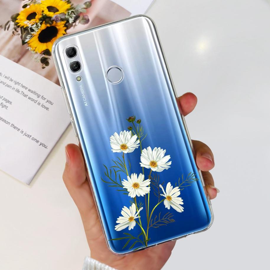For Honor 10 Lite Case Honor 10i Shockproof Cover HRY-LX1T HRY-LX2 Stylish Flower Soft Silicone Clear TPU Funda For Honor10 Capa