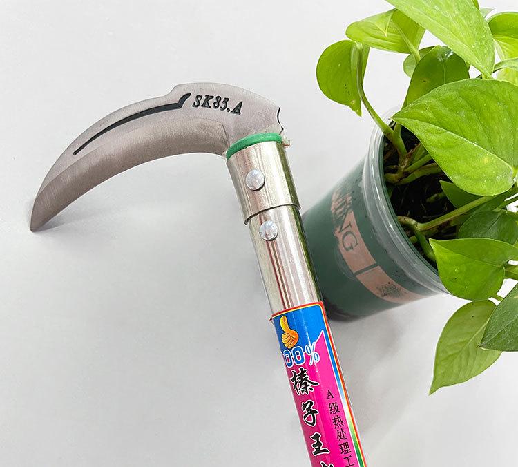 Stainless Steel Agricultural Sickle: Grass & Vegetable Cutter, Fishing & Wild Use, Manganese Steel, Sharp Knife Tool.