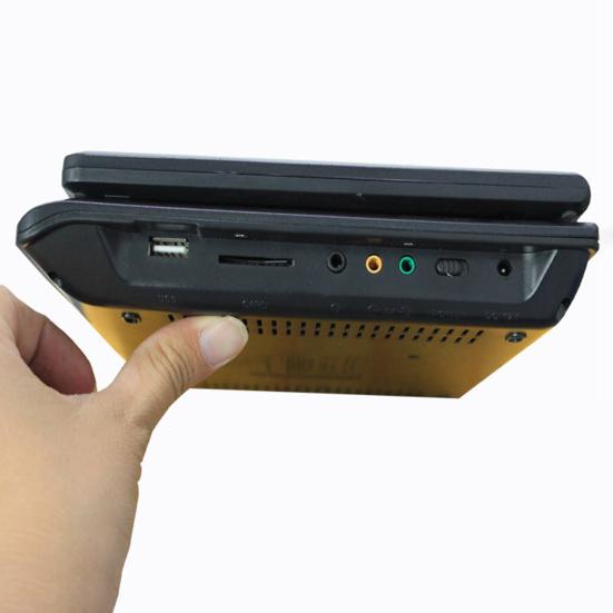 9,8 Zoll tragbarer DVD-Player Hohe Klarheit TV-Funktion Eingebauter Kartenleser Schwenkbarer Bildschirm Mobiler DVD-Player für unterwegs