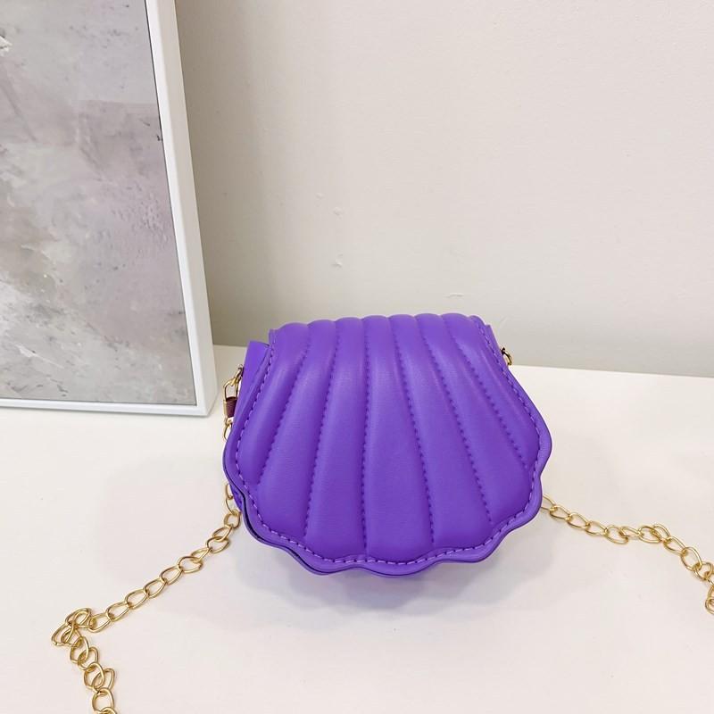 Exquisite Shell Cute Mini Childrens Shoulder Bag With Chain Casual Style