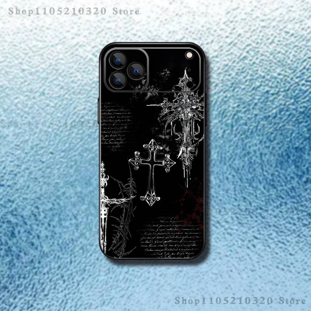 

Gothic cross symbol Phone Case For iPhone 17,16,15,14,13,12,11,Pro,Max,Plus,E,Air,Mini Protective TPU Cover iPhone17air